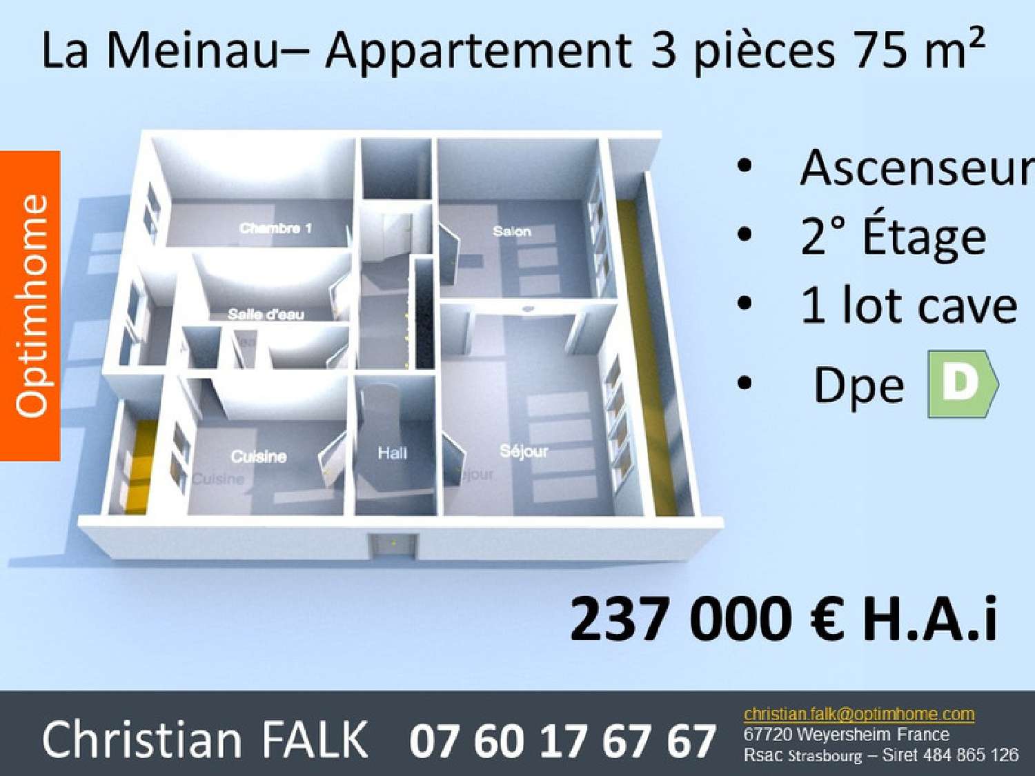  for sale apartment Strasbourg 67100 Bas-Rhin 1