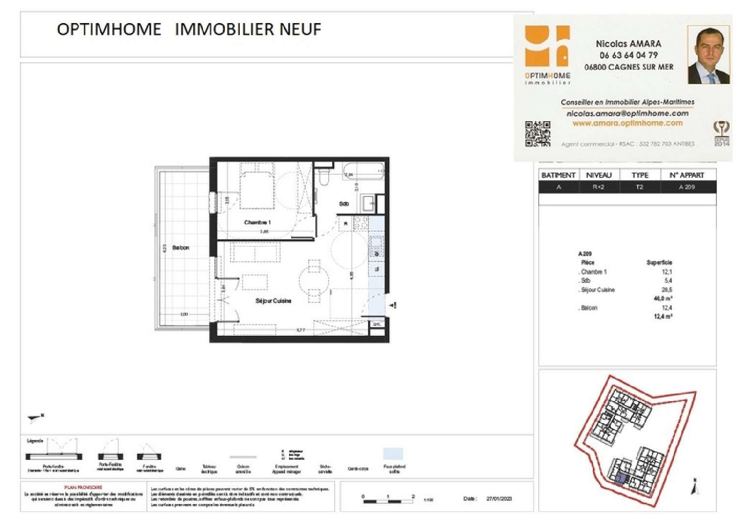  for sale apartment Villeneuve-Loubet Alpes-Maritimes 1
