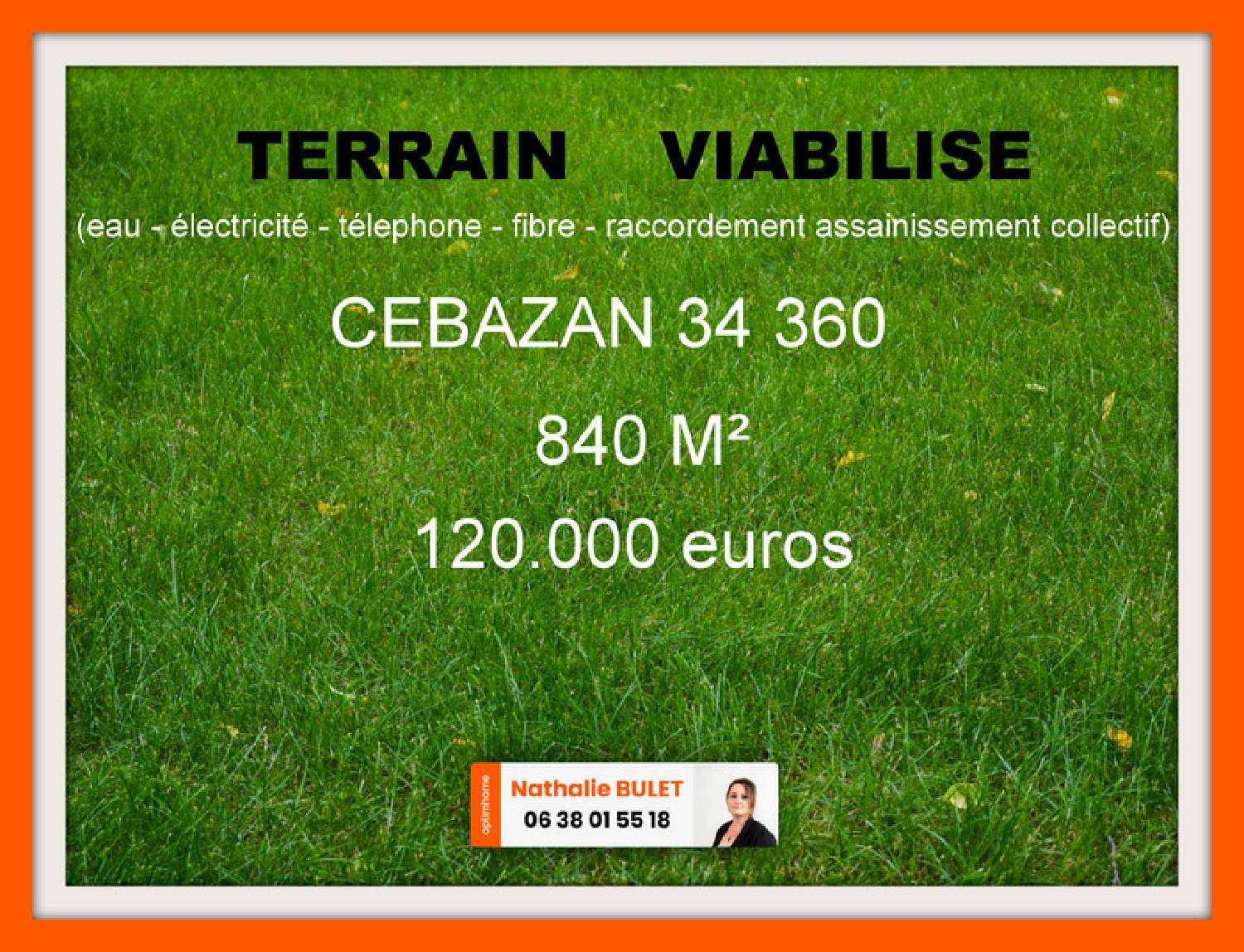  for sale terrain Cébazan Hérault 1