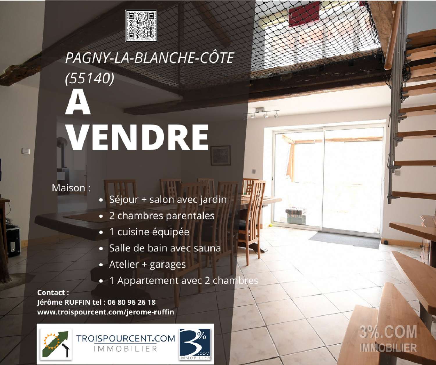  à vendre maison de village Pagny-la-Blanche-Côte Meuse 1