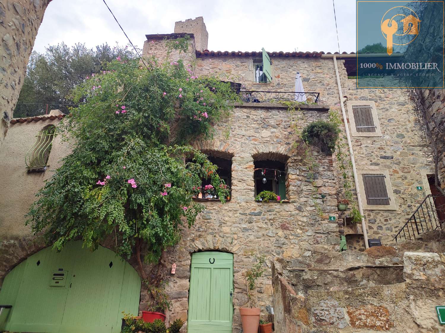  for sale village house Roquebrun Hérault 1