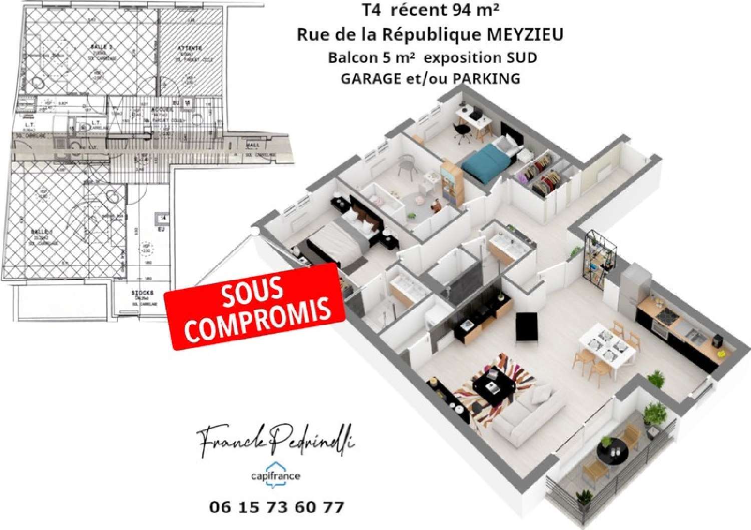  à vendre appartement Meyzieu Rhône 1