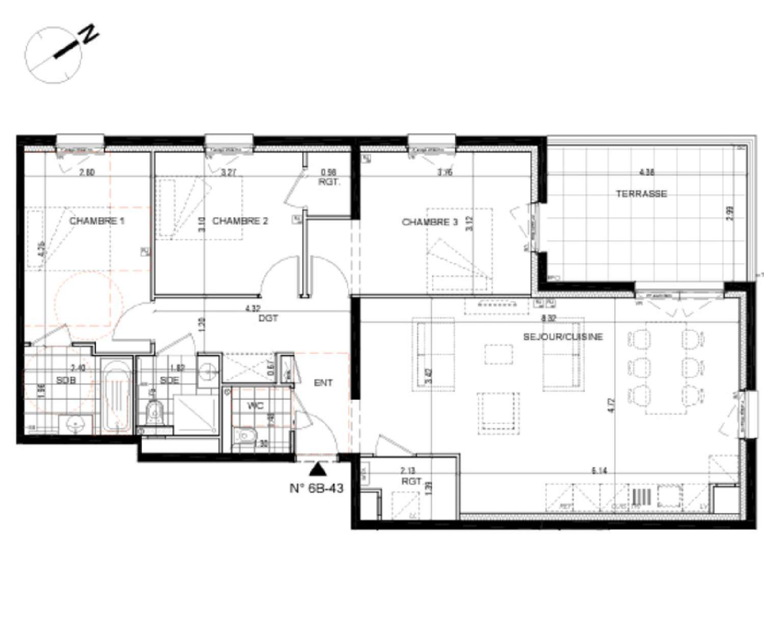  à vendre appartement Montigny-lès-Metz Moselle 3