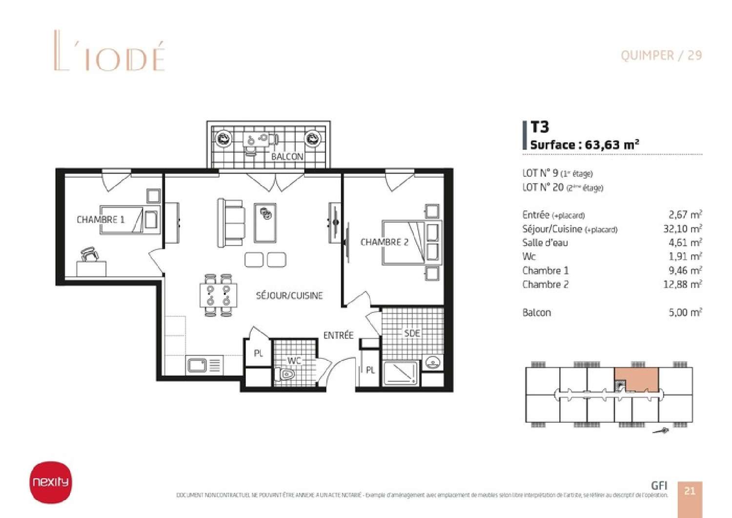  te koop appartement Quimper Finistère 3