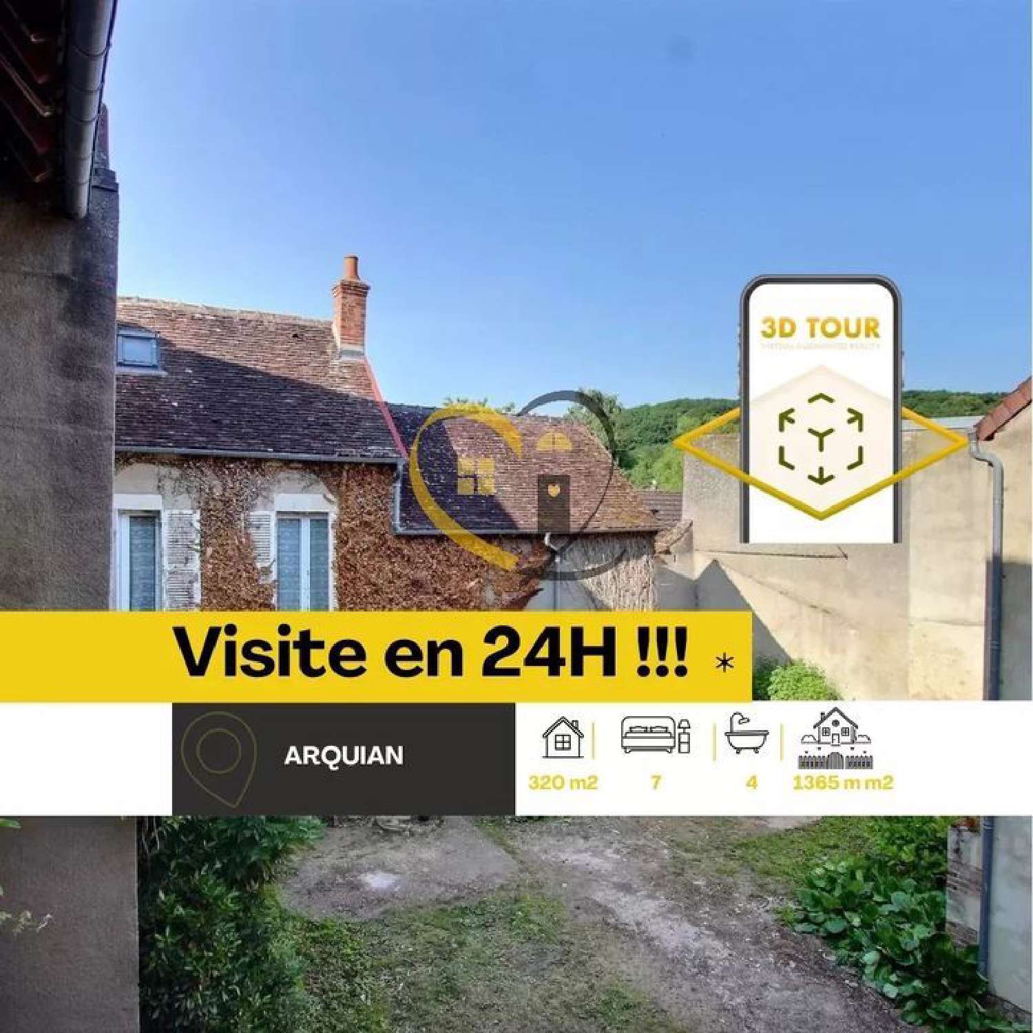  for sale house Arquian Nièvre 1
