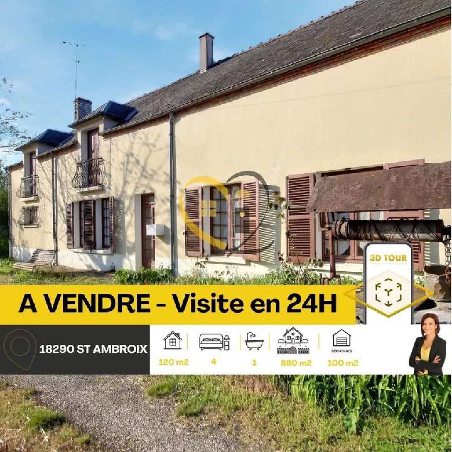 for sale house Saint-Ambroix Cher 1