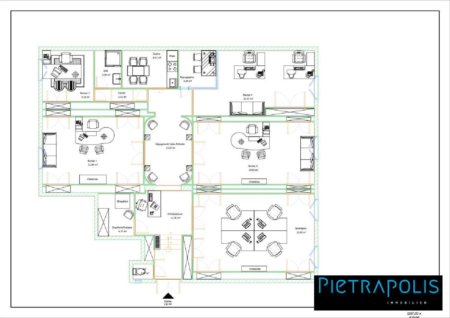  for sale office Lyon 6e Arrondissement Rhône 6