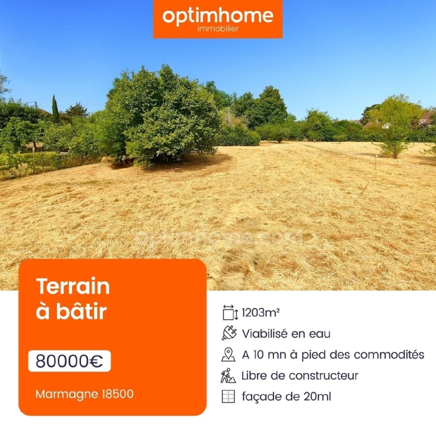  à vendre terrain Marmagne Cher 7