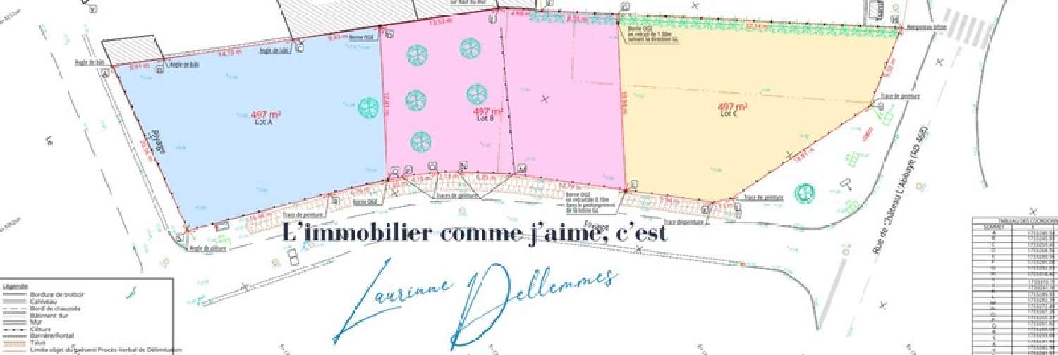  à vendre terrain Sars-et-Rosières Nord 3
