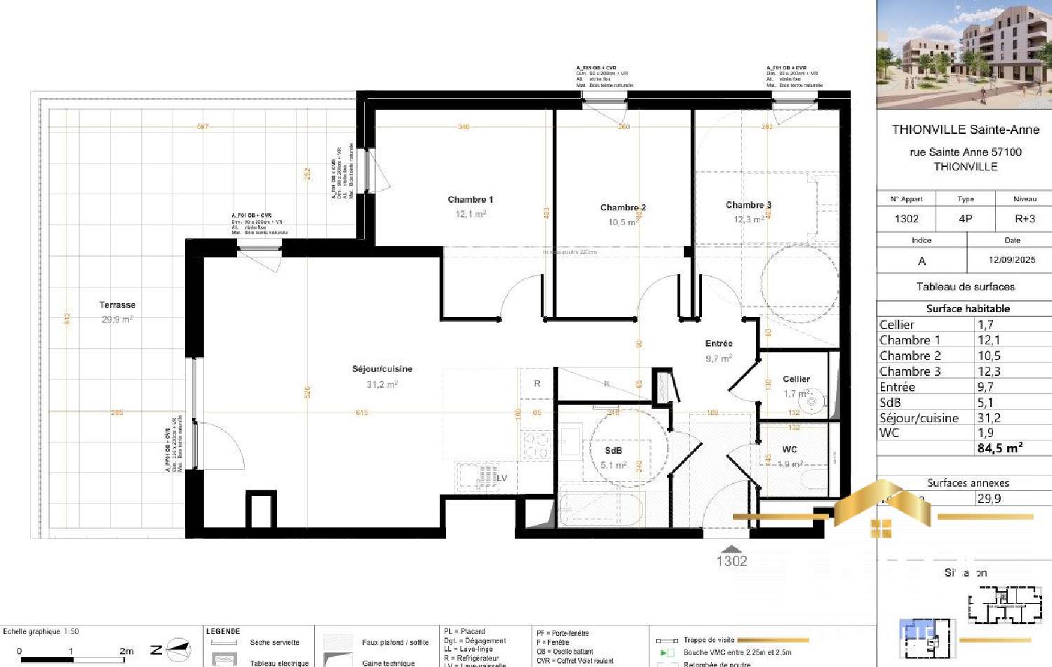  for sale apartment Thionville Moselle 3