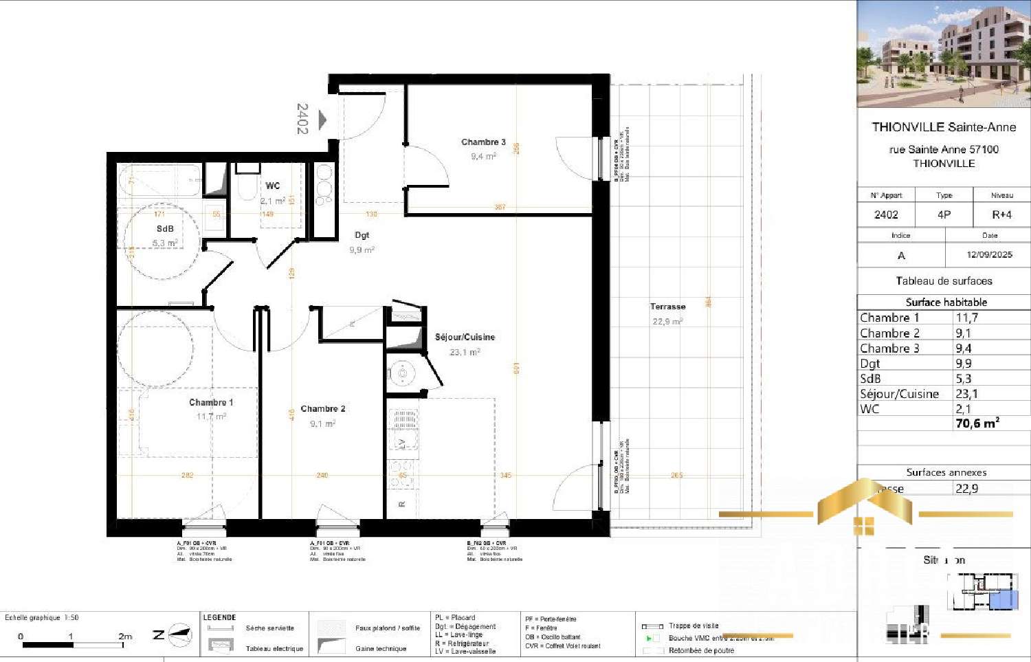  for sale apartment Thionville Moselle 5