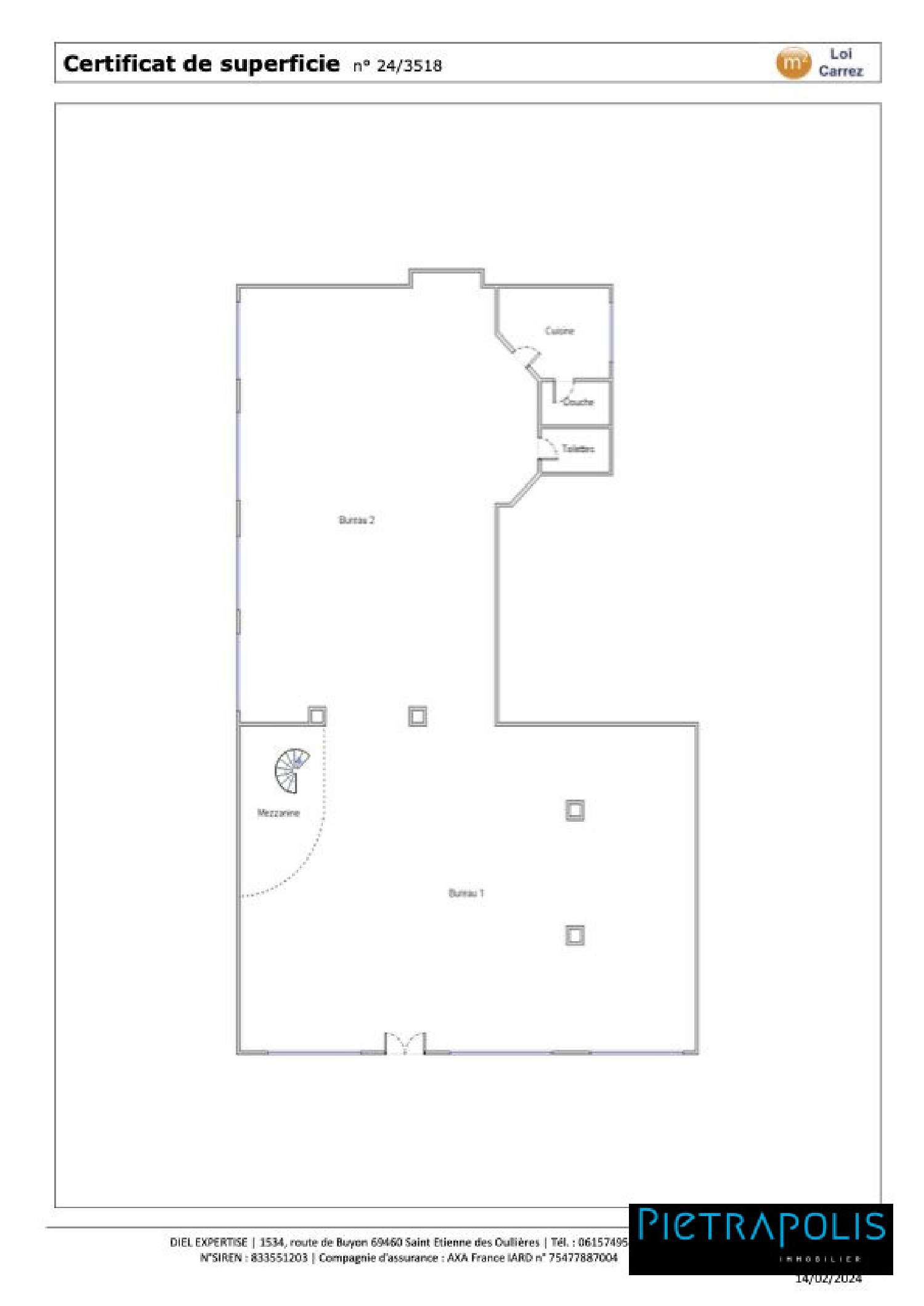  te koop bedrijfsruimte/ kantoor Lyon 6e Arrondissement Rhône 3