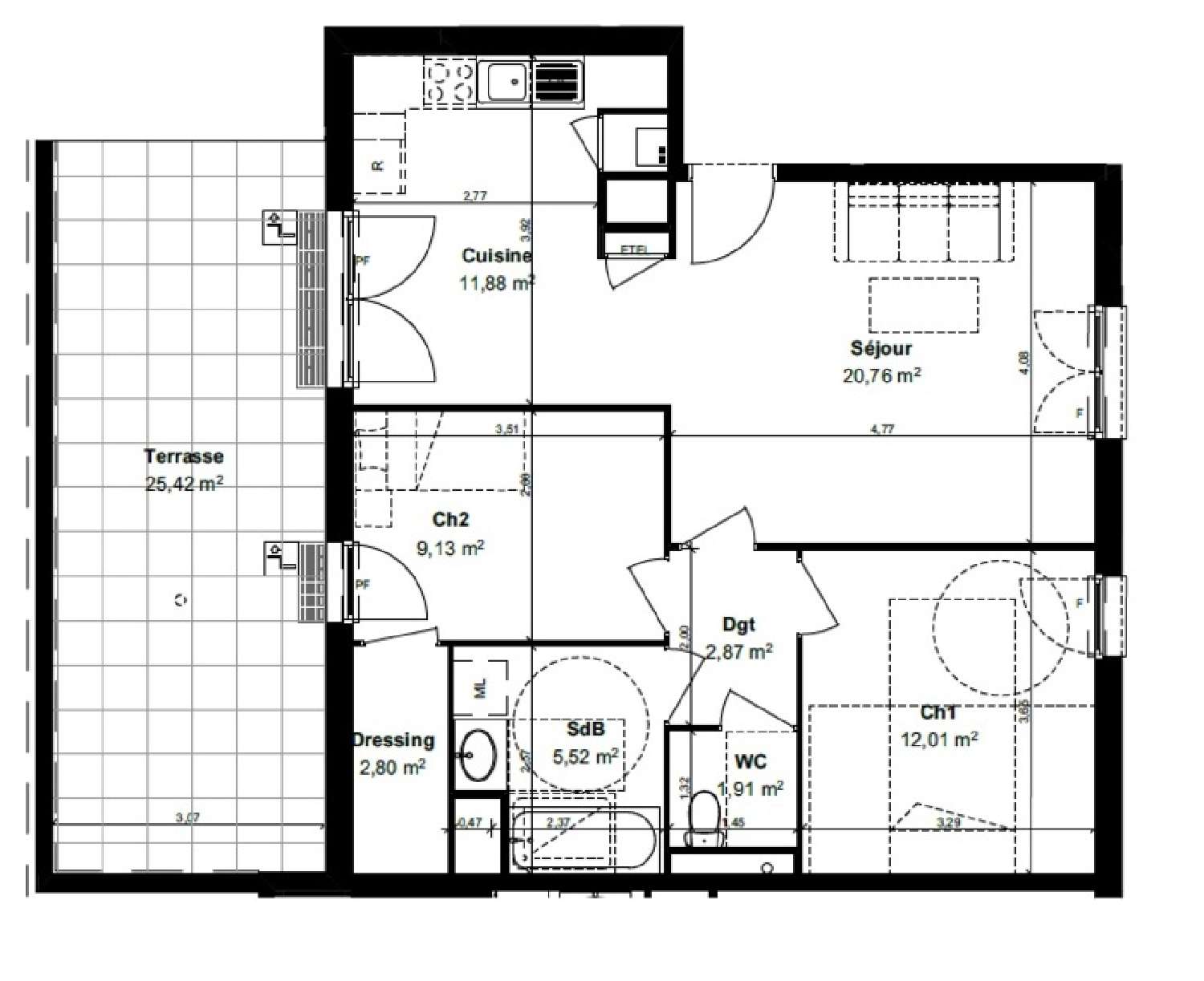  à vendre appartement Rouen 76100 Seine-Maritime 2
