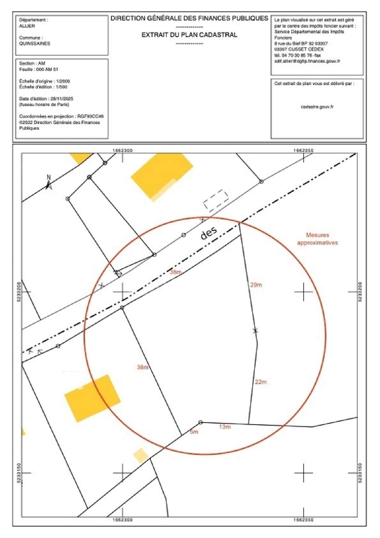 te koop terrein Quinssaines Allier 5