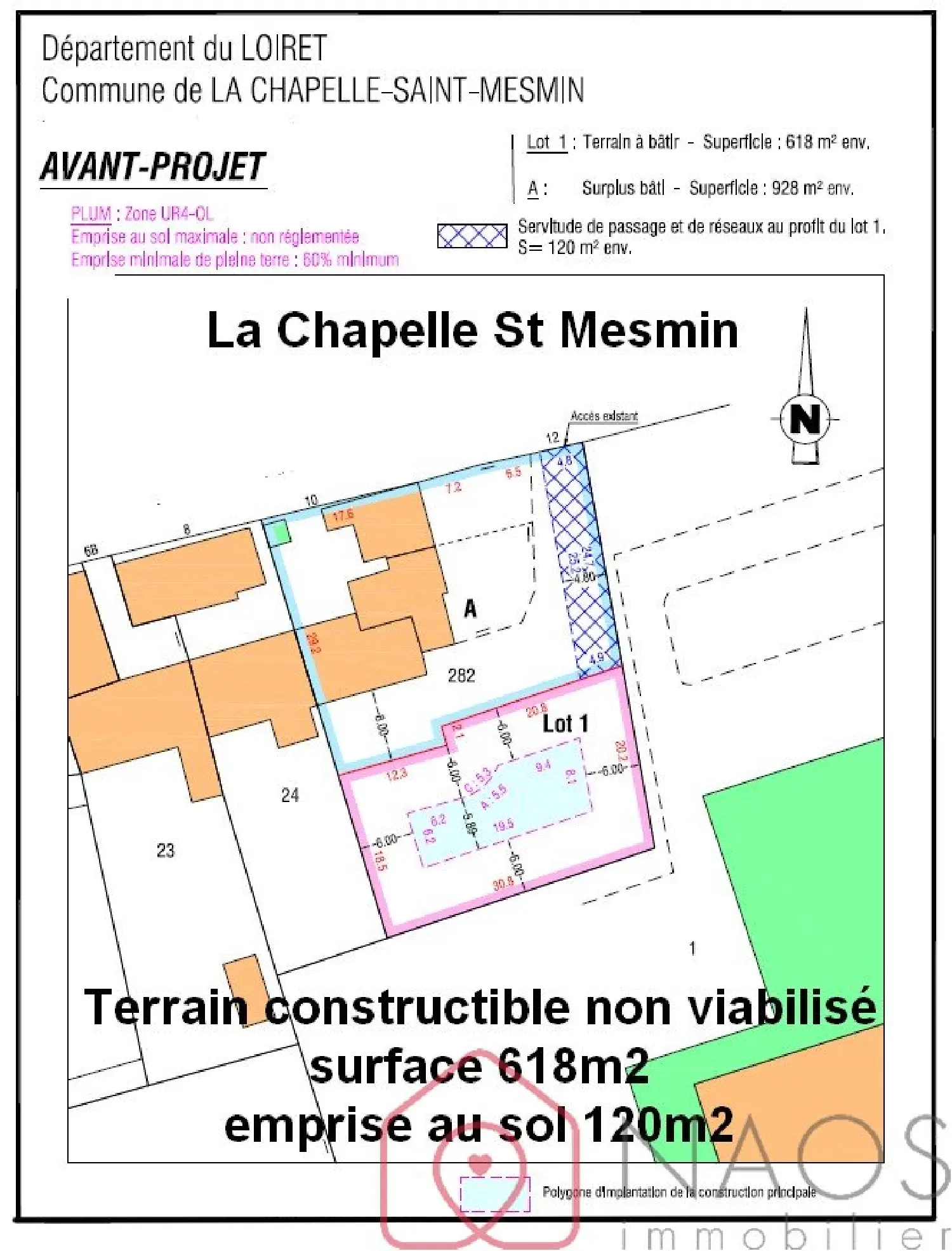  en venta terreno La Chapelle-Saint-Mesmin Loiret 2