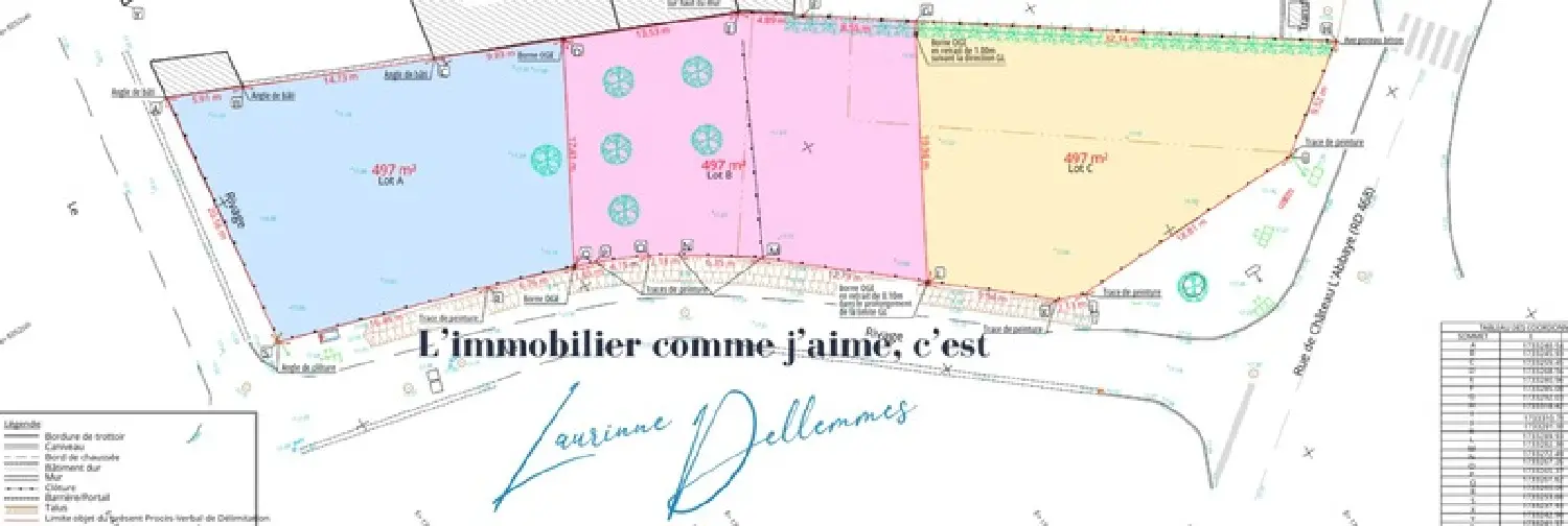  te koop terrein Sars-et-Rosières Nord 3
