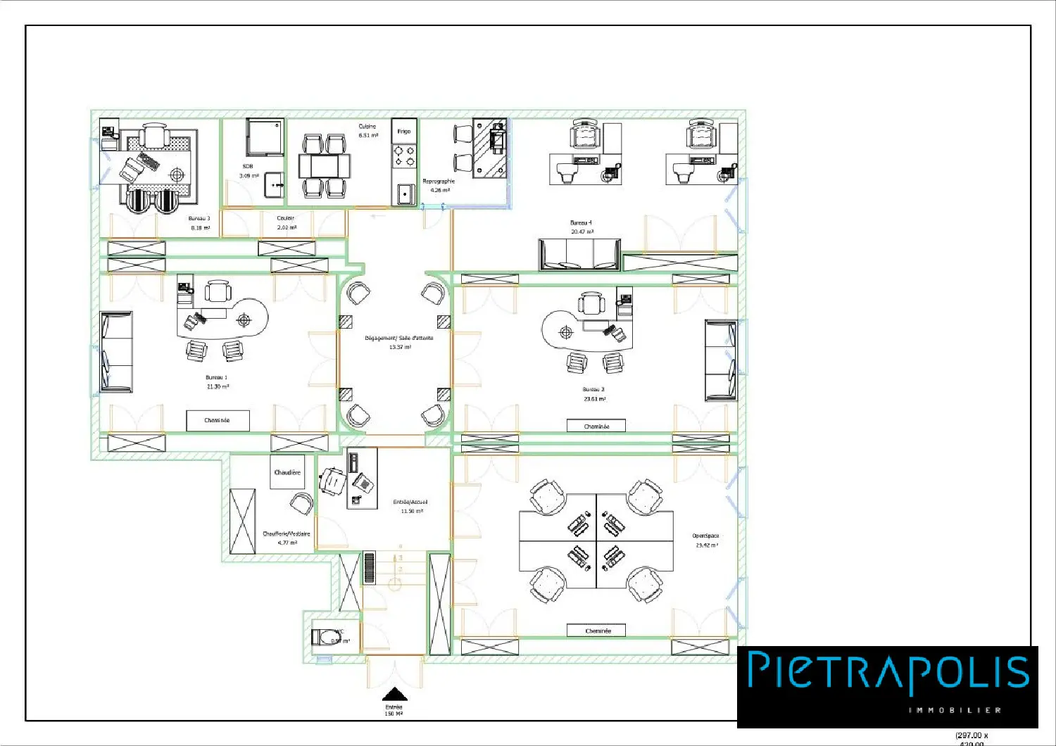  for sale office Lyon 6e Arrondissement Rhône 6