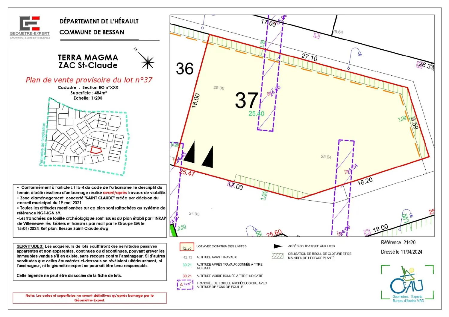  en venta terreno Bessan Hérault 4