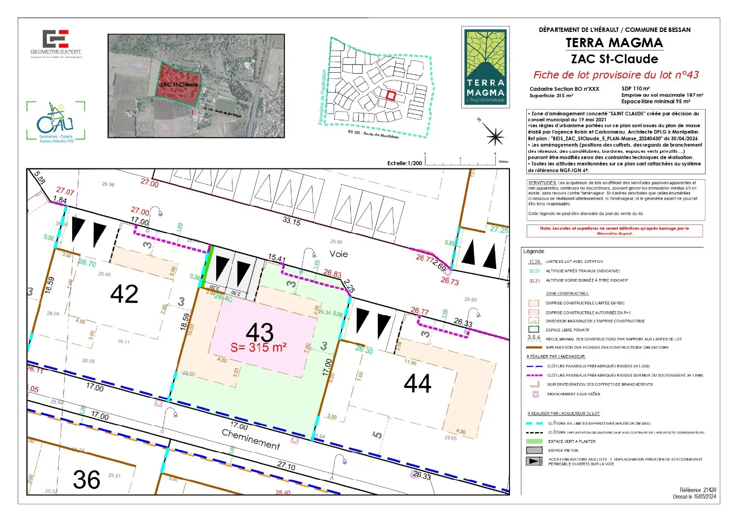  en venta terreno Bessan Hérault 5