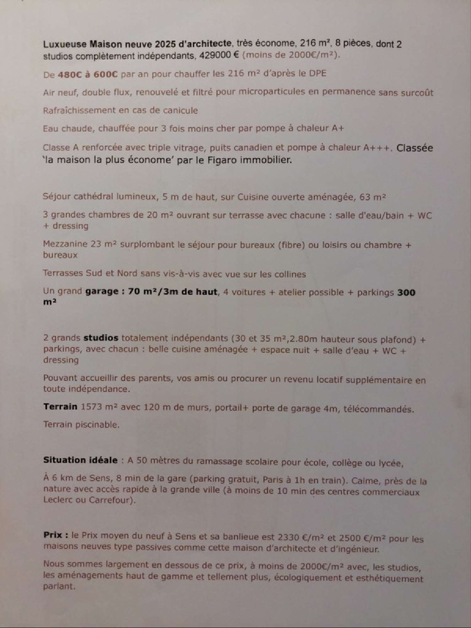 for sale house Nailly Yonne 6