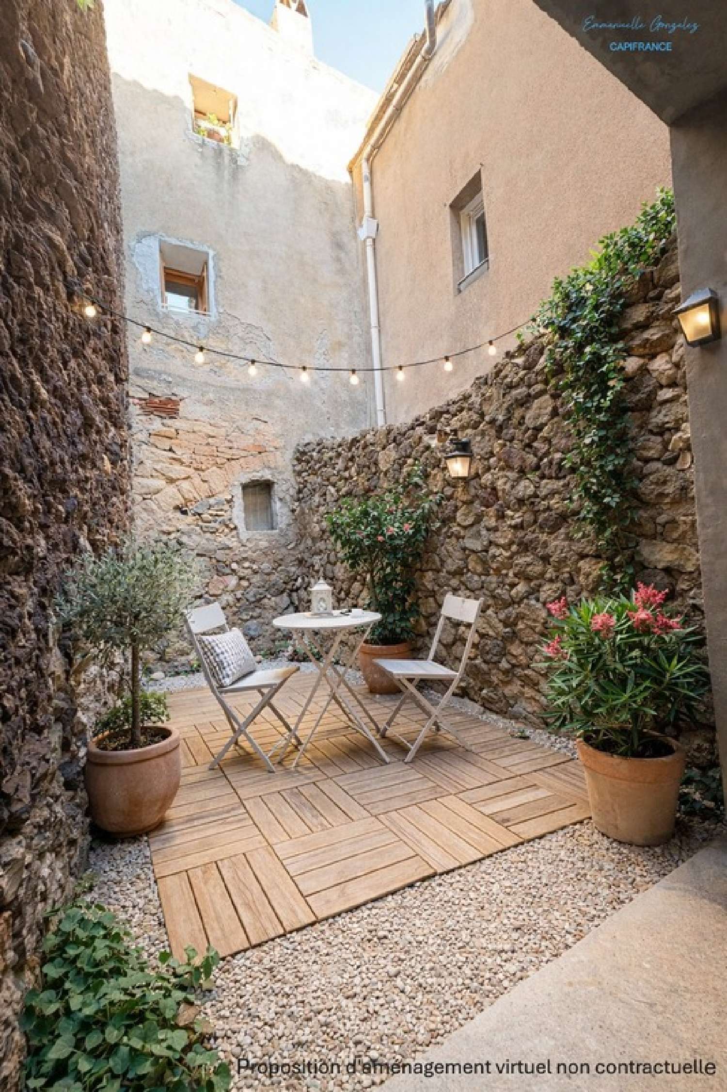  for sale village house Saint-Thibéry Hérault 1