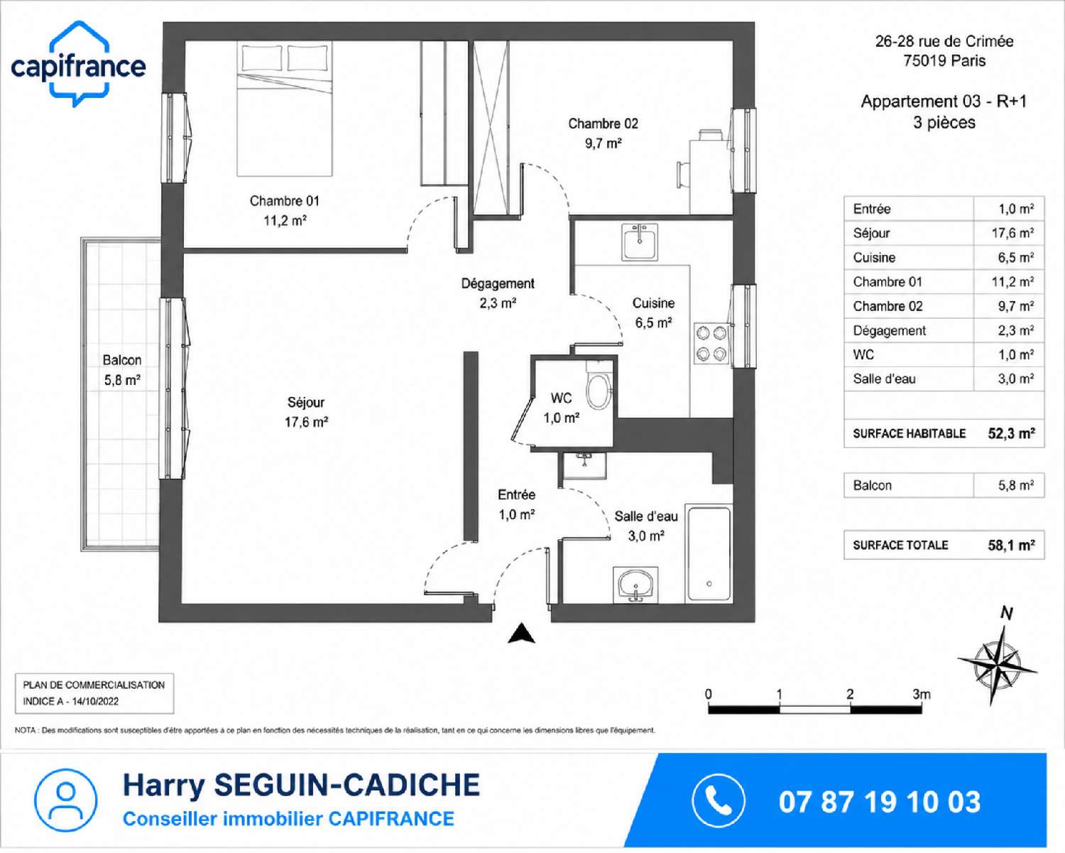 à vendre appartement Paris 19e Arrondissement Paris (Seine) 5