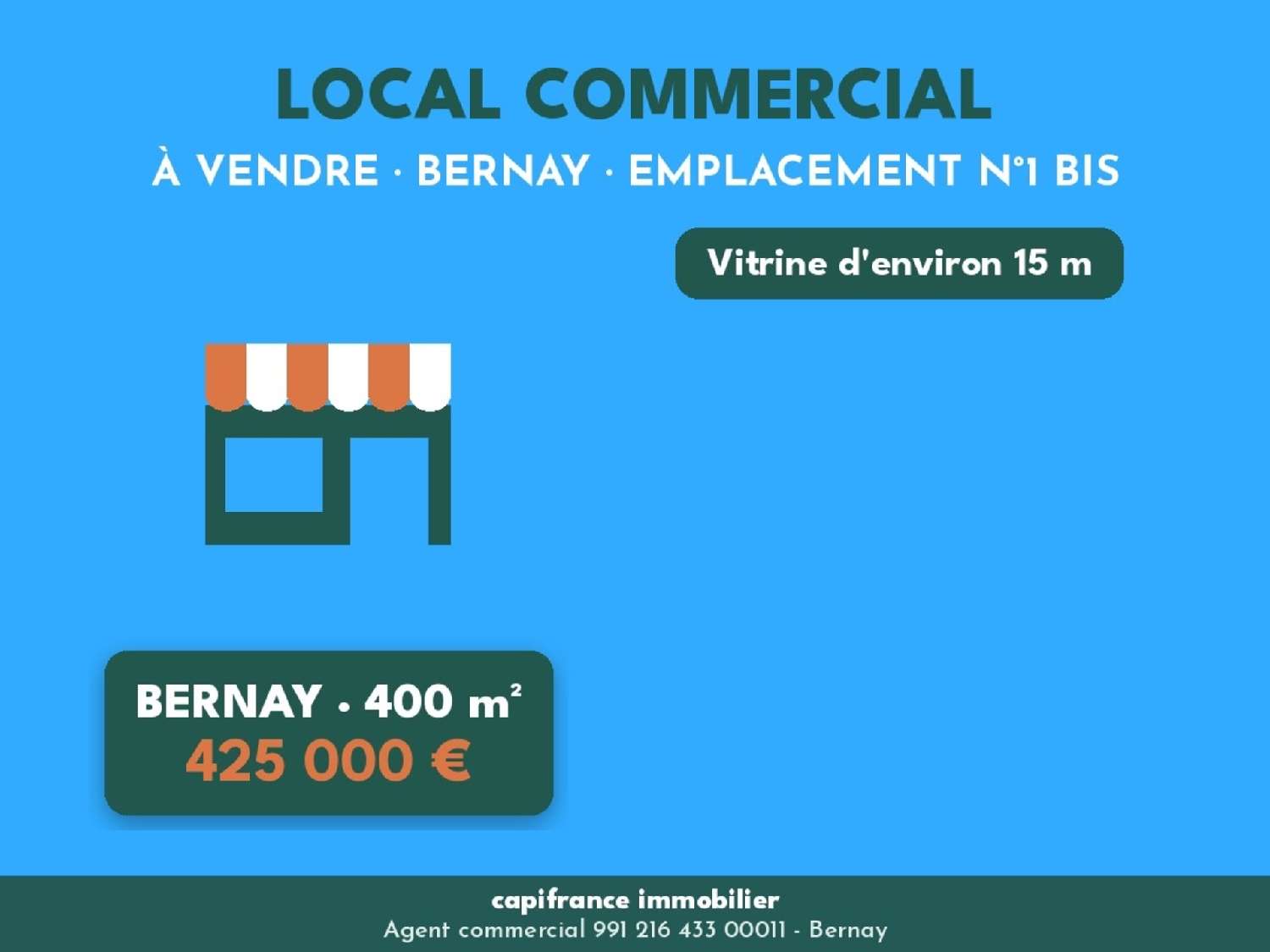  for sale commercial Bernay Eure 3