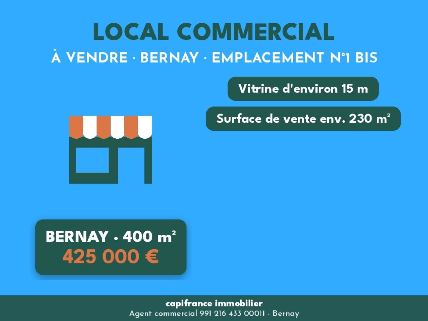  for sale commercial Bernay Eure 4