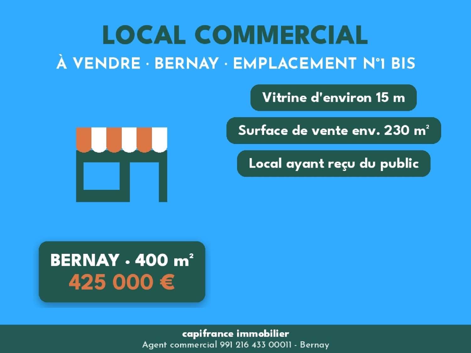  for sale commercial Bernay Eure 5