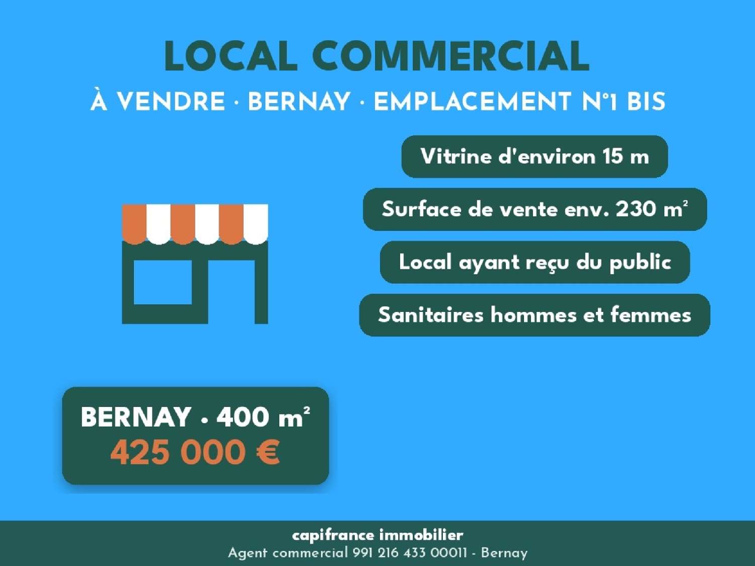  for sale commercial Bernay Eure 6