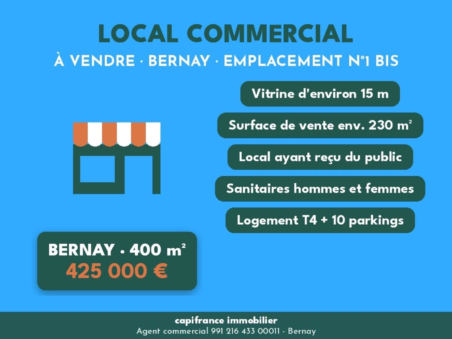  for sale commercial Bernay Eure 7