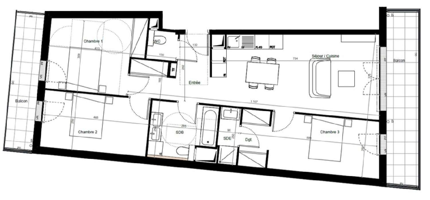  for sale apartment Bagnolet Seine-Saint-Denis 3