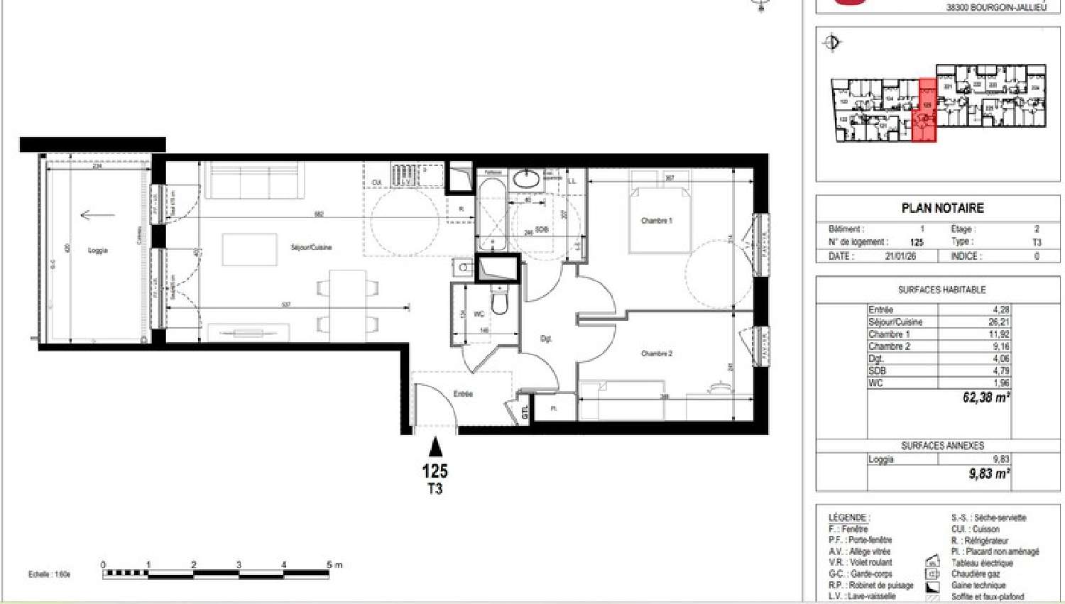  for sale apartment Bourgoin-Jallieu Isère 3