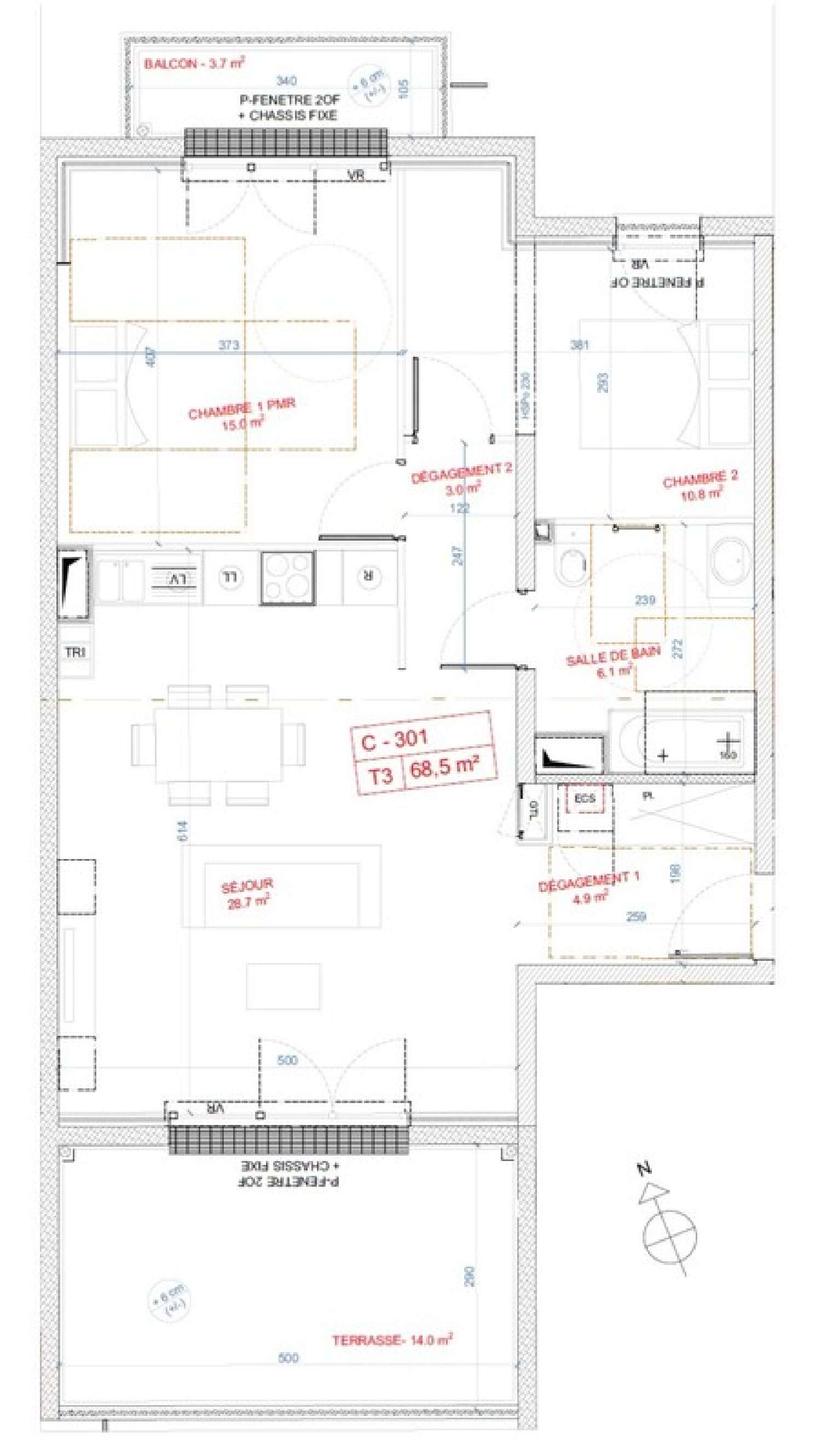  for sale apartment Gagny Seine-Saint-Denis 3