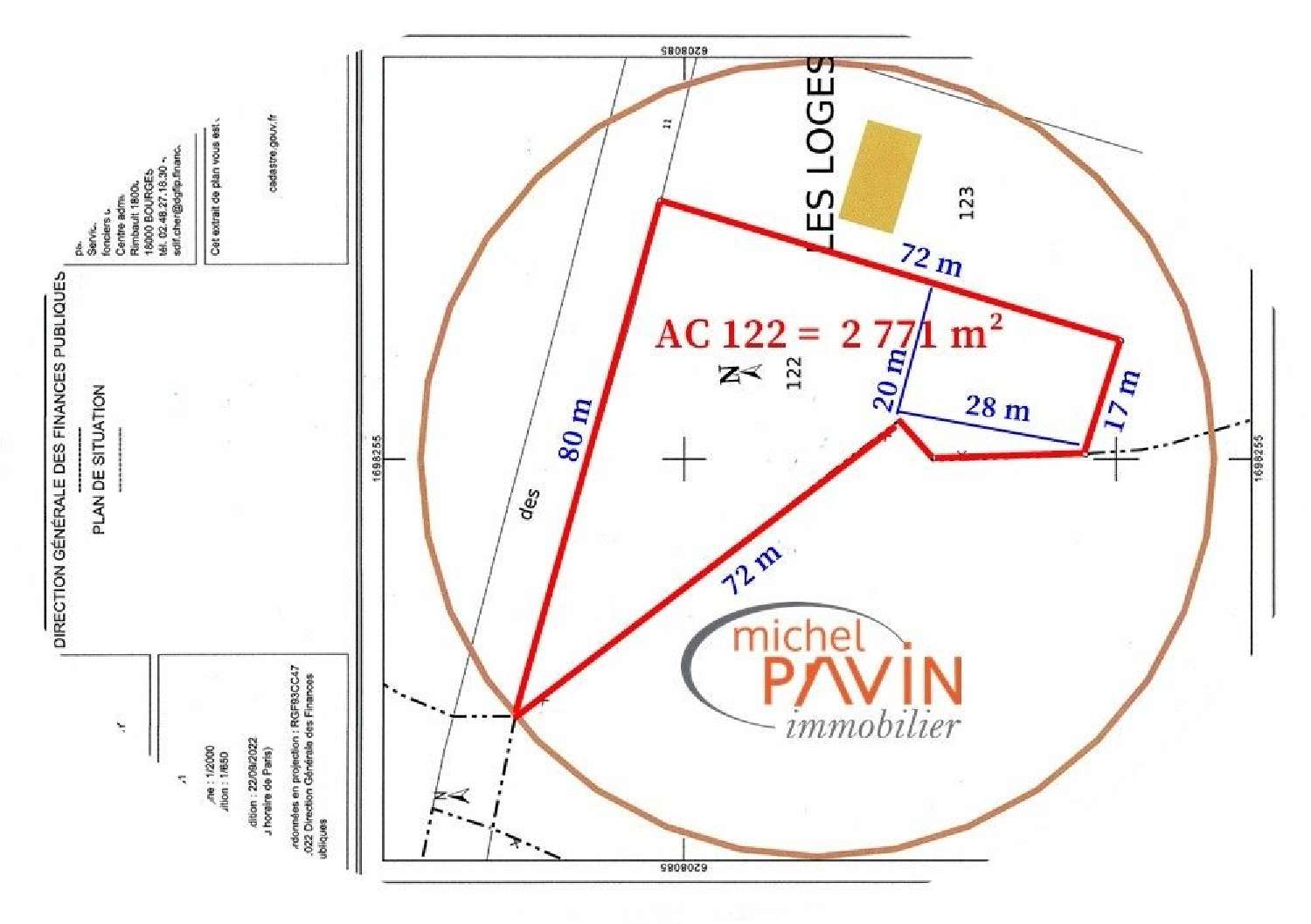  en venta terreno Meillant Cher 1