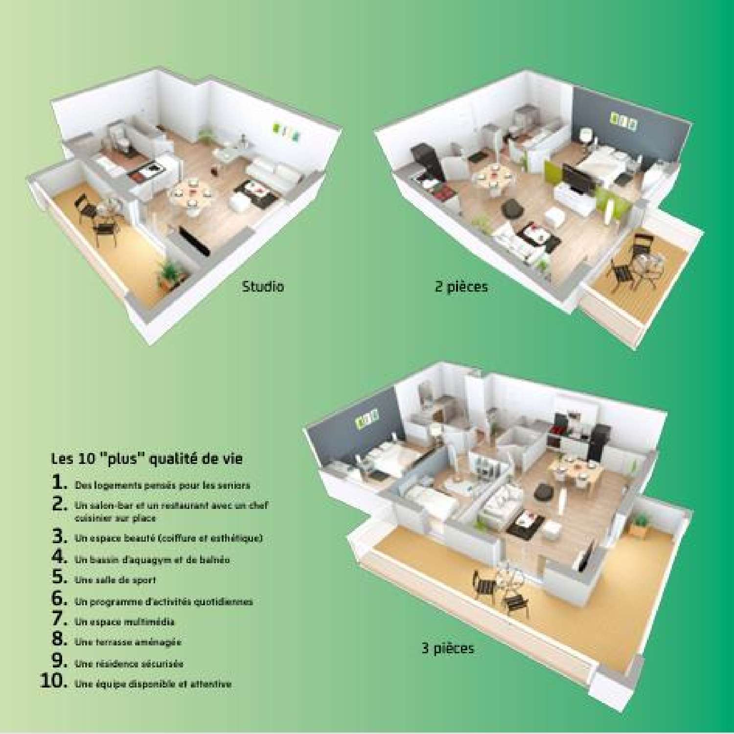  for sale apartment Bron Rhône 3