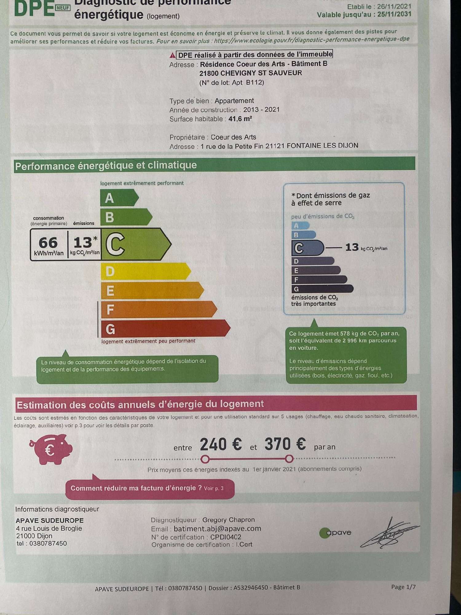  kaufen Wohnung/ Apartment Chevigny-Saint-Sauveur Côte-d'Or 1