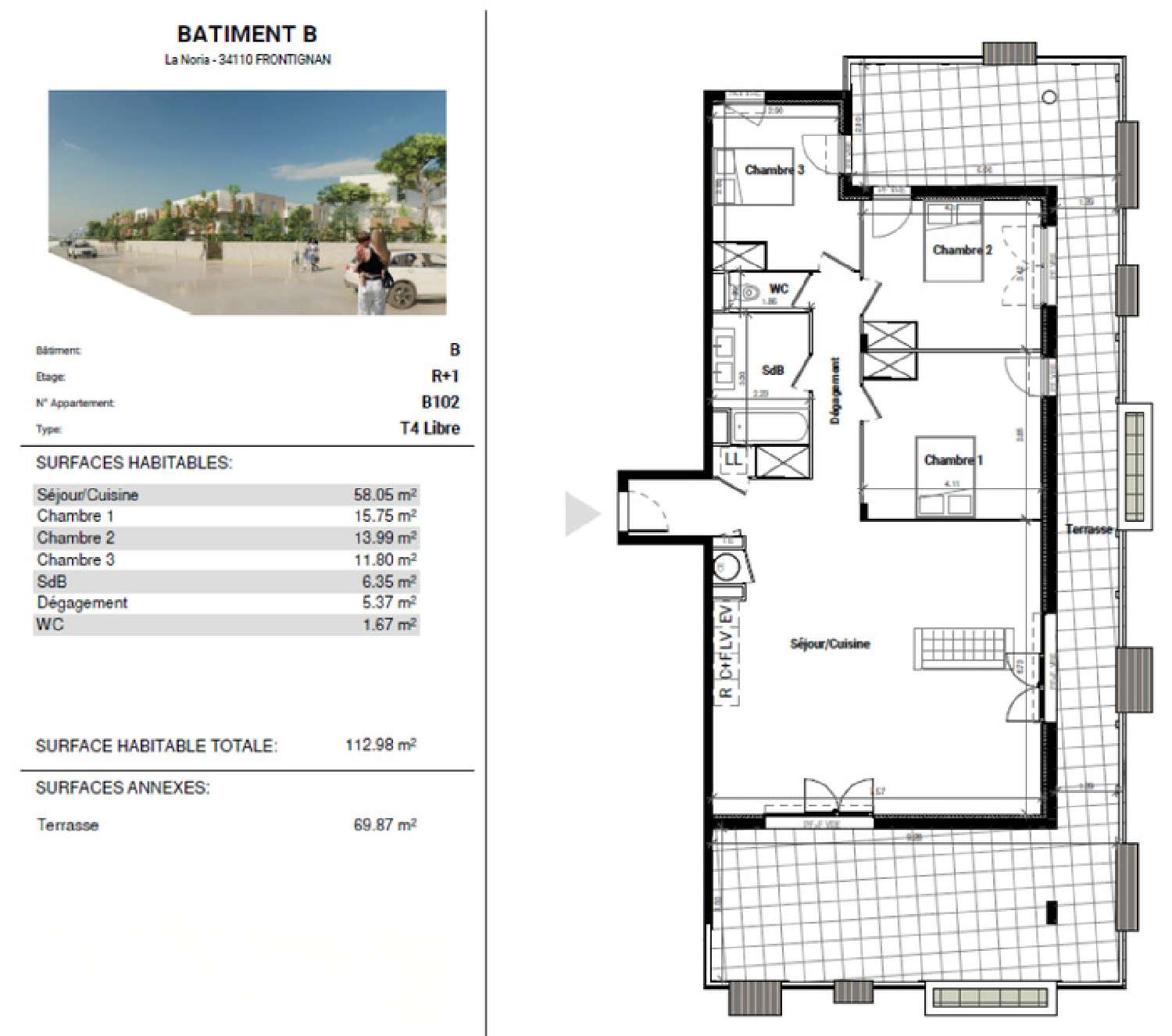  te koop appartement Frontignan Hérault 2