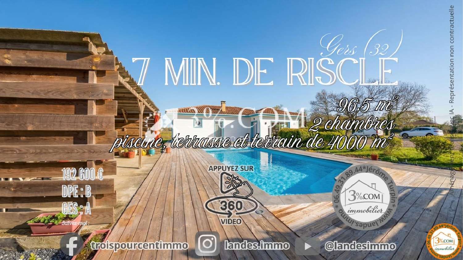  à vendre maison Riscle Gers 1