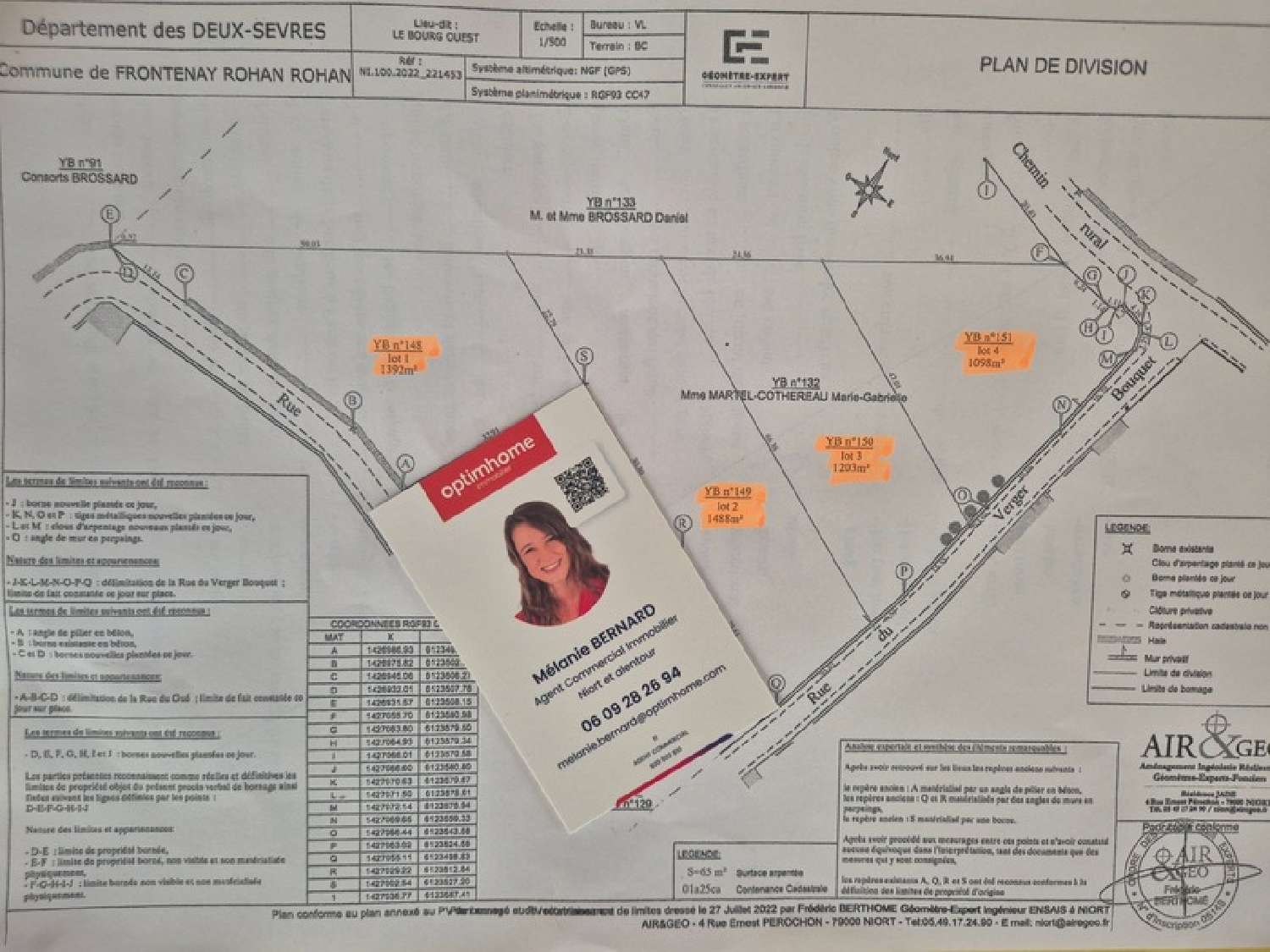  à vendre terrain Frontenay-Rohan-Rohan Deux-Sèvres 2