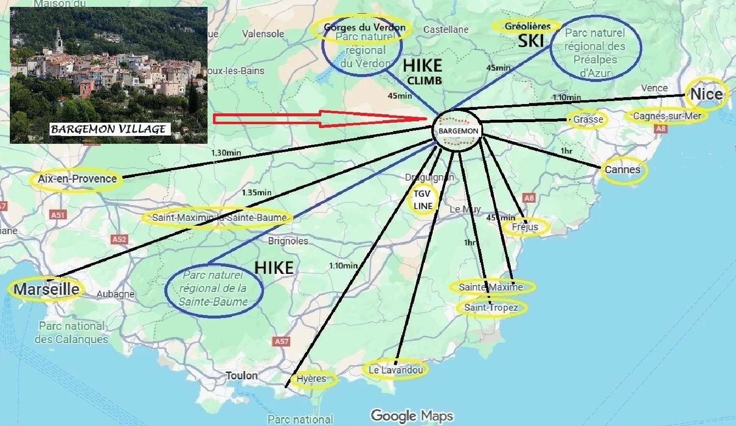 te koop villa Bargemon Var 5