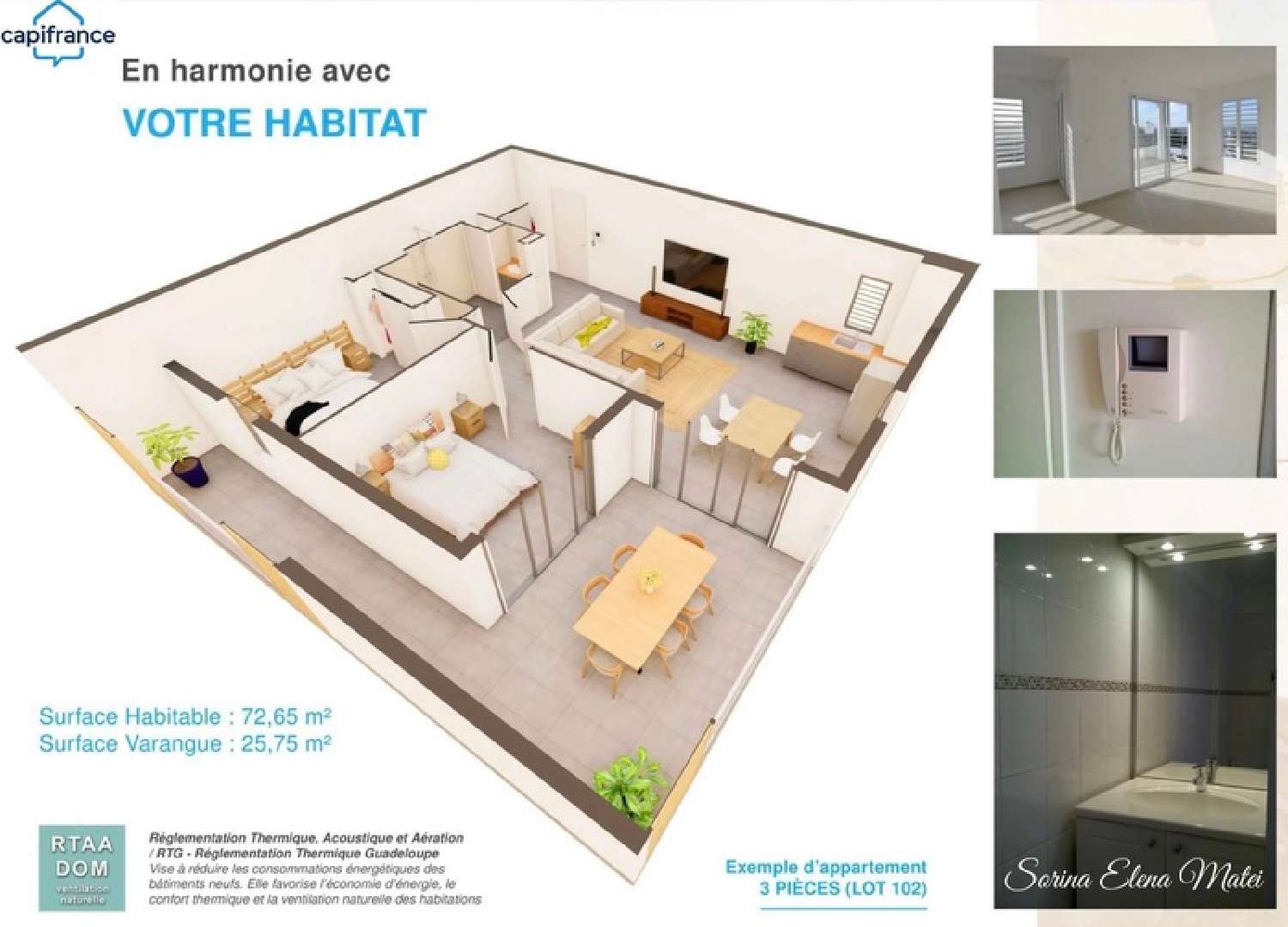 for sale apartment Baie-Mahault Guadeloupe 4