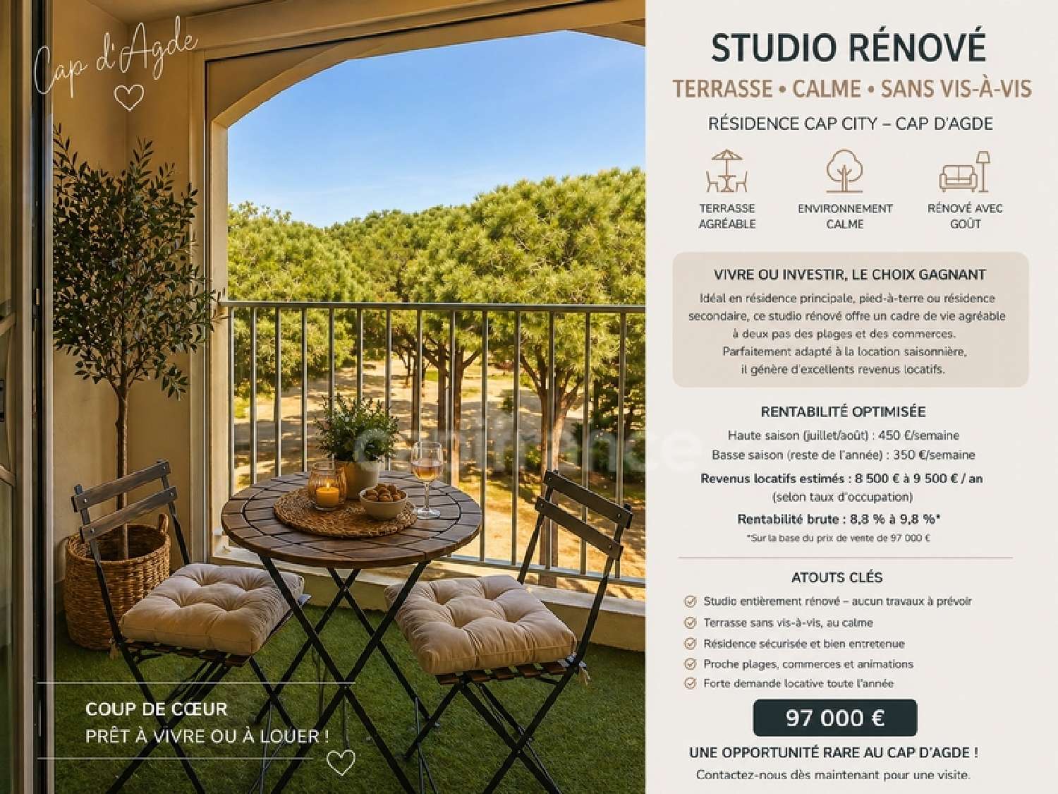  en venta apartamento Le Cap d'Agde Hérault 1