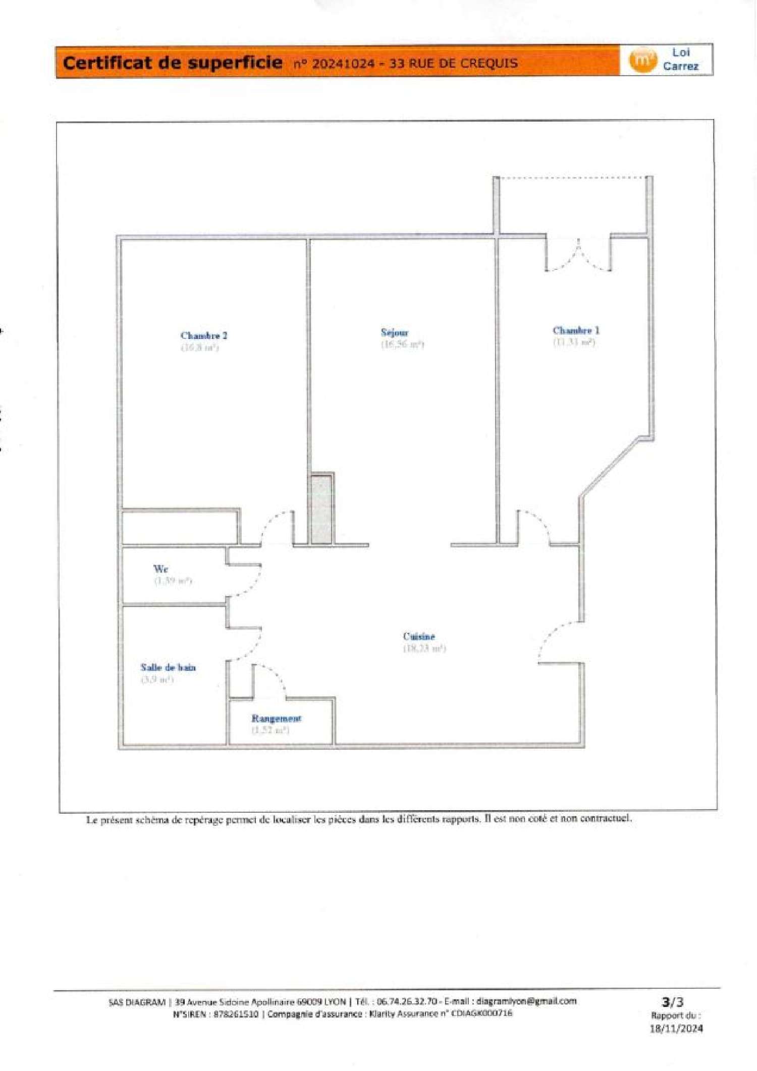 for sale apartment Lyon 6e Arrondissement Rhône 3