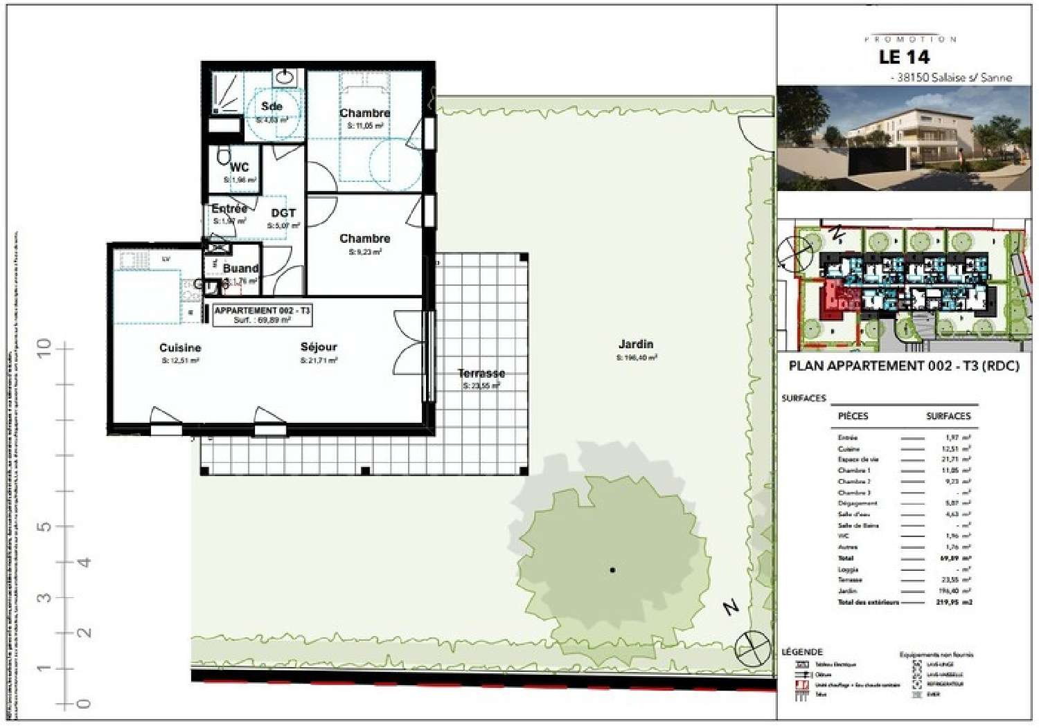  à vendre appartement Salaise-sur-Sanne Isère 3