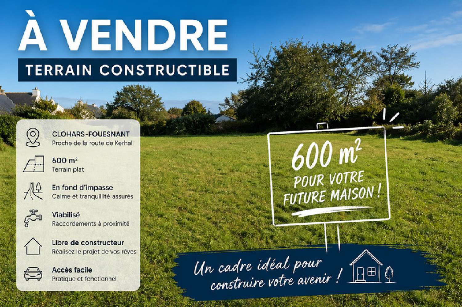  à vendre terrain Clohars-Fouesnant Finistère 1