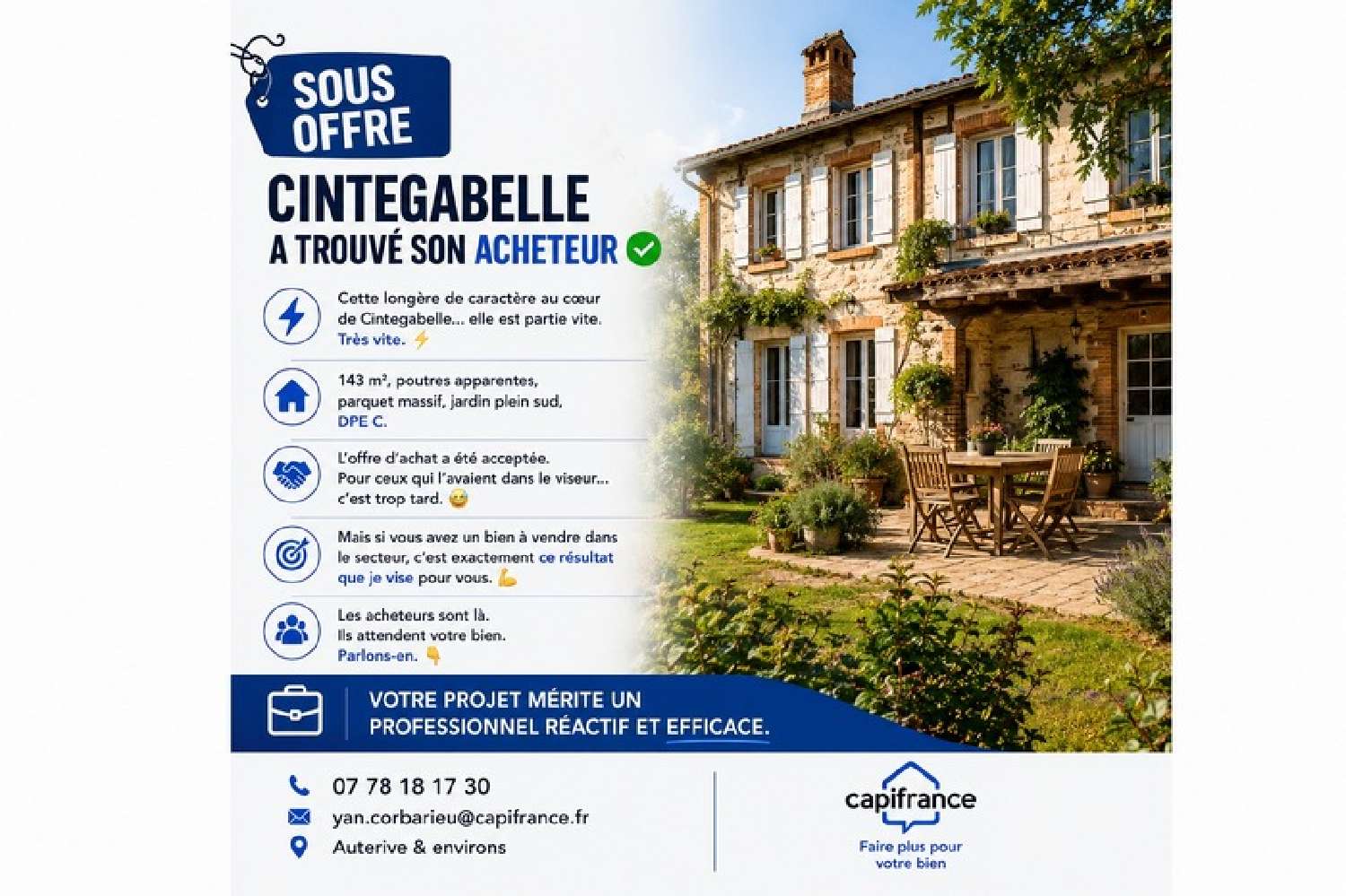 for sale village house Cintegabelle Haute-Garonne 1