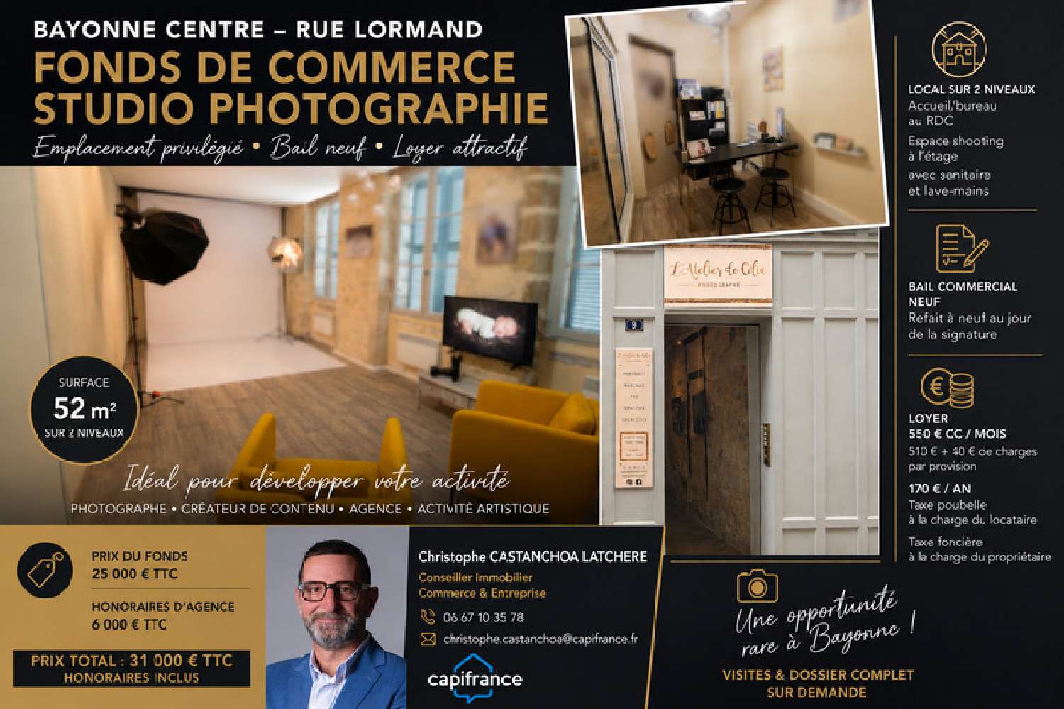for sale office Bayonne Pyrénées-Atlantiques 1