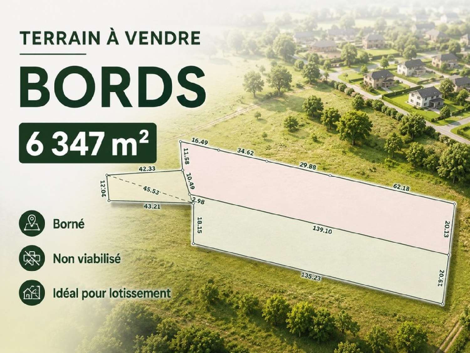  à vendre terrain Bords Charente-Maritime 1