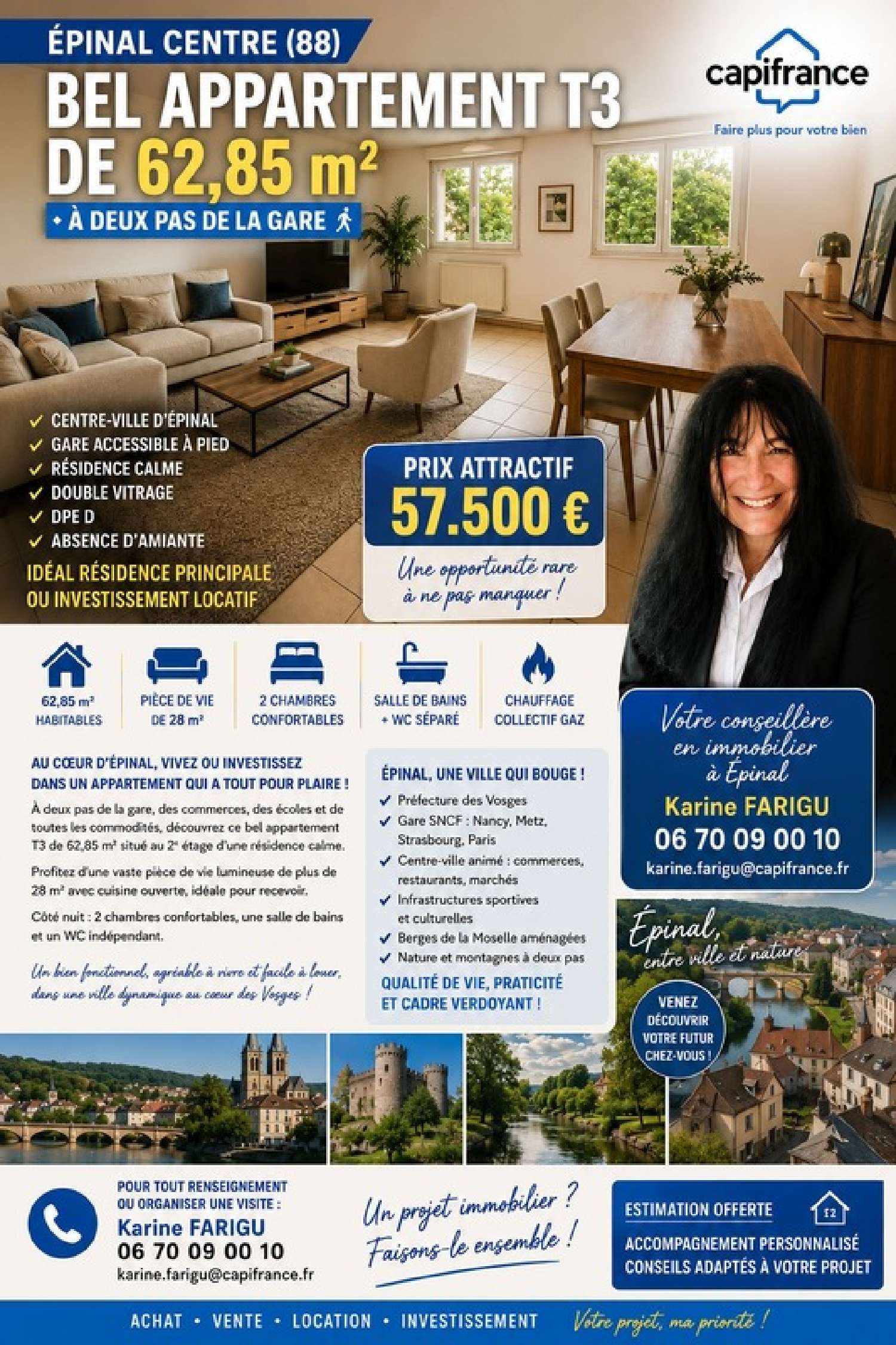 te koop appartement Épinal Vogezen 1